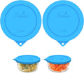 Sophico 2 Cup Round Silicone Storage Cover Lids Replacement for Anchor Hocking and Pyrex 7200-PC Glass Bowls (Container not Included) | Mix | 4 Pack