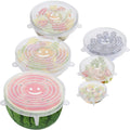 6PCS OstWony Silicone Stretch Lids. Four Specifications of Reusable Silicone Bowl Cover. Suitable for Various Food Containers. High and Low Temperature Scenarios (Microwave Ovens. Freezers)